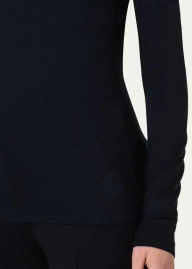 Akris punto Turtleneck Long-Sleeve Modal-Stretch Top | Thumbnail 5
