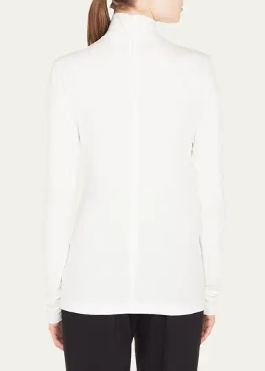 Akris punto Turtleneck Long-Sleeve Modal-Stretch Top | Thumbnail 7