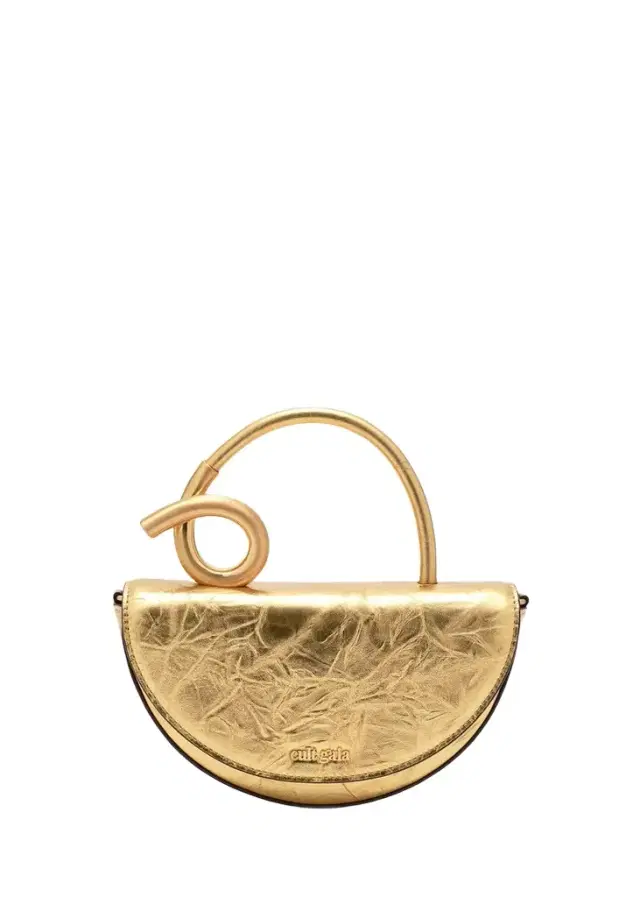 Cult Gaia Azariah Nano Sculptural Metallic Leather Top-Handle Bag