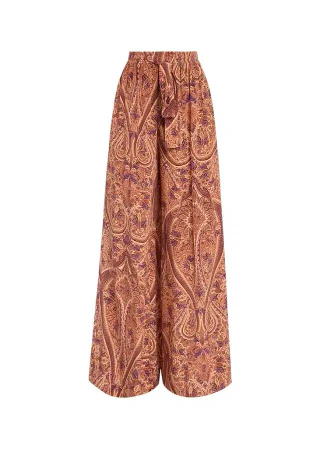 Ulla Johnson Sawyer High-Waist Wide-Leg Silk Pants