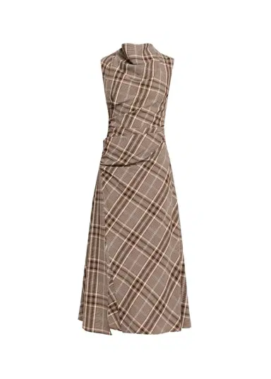 Simkhai Burke Plaid Cowl-Neck Maxi Dress | Thumbnail 1
