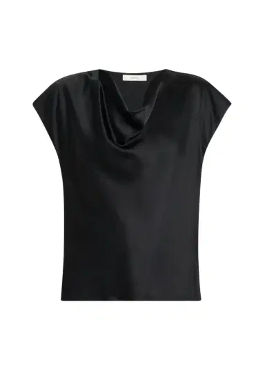 Vince Cowl-Neck Cap-Sleeve Satin Blouse | Thumbnail 1