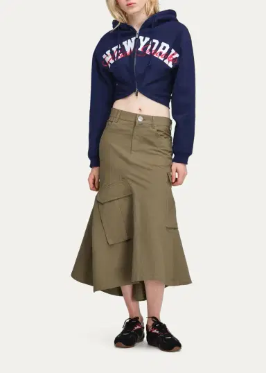 Marc Jacobs Canal Street Logo Crop Zip Hoodie | Thumbnail 2