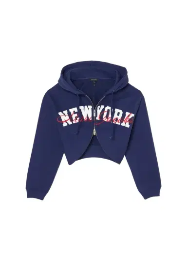 Marc Jacobs Canal Street Logo Crop Zip Hoodie | Thumbnail 1