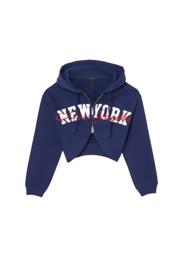 Marc Jacobs Canal Street Logo Crop Zip Hoodie