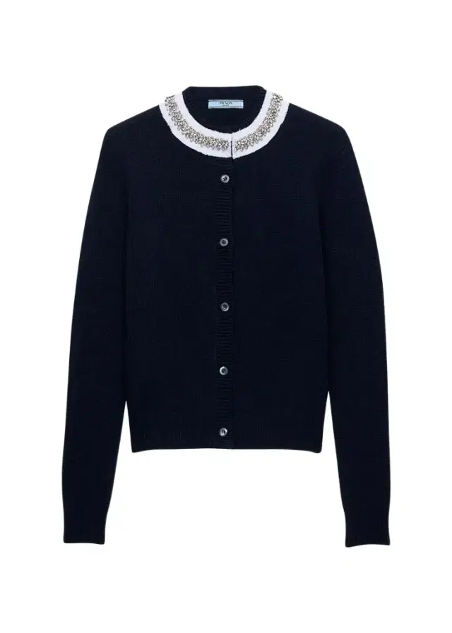 Embellished Cashmere-Wool Cardigan