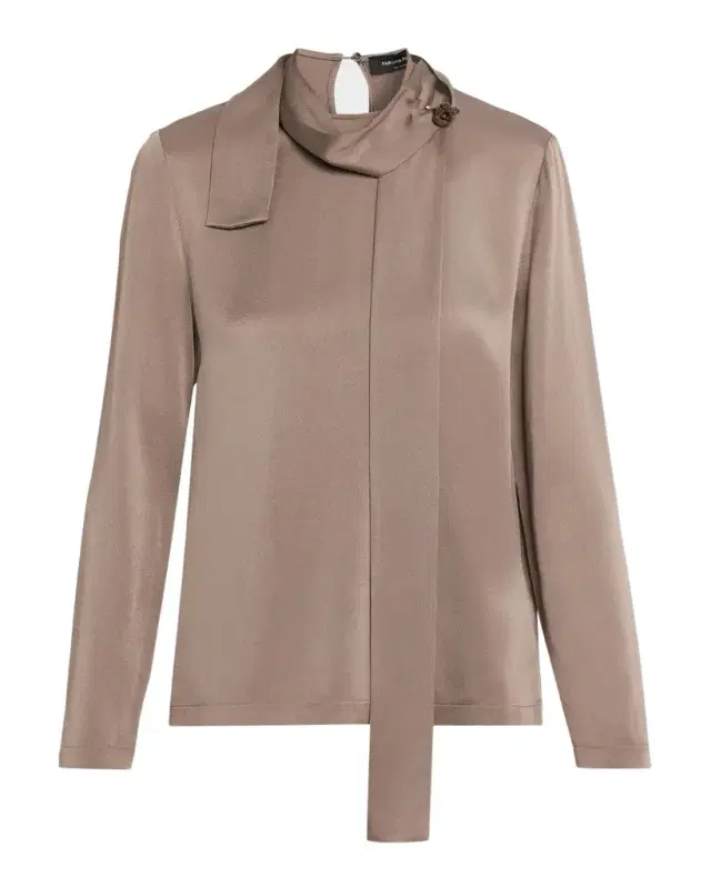 Fabiana Filippi Draped Envers Satin Top