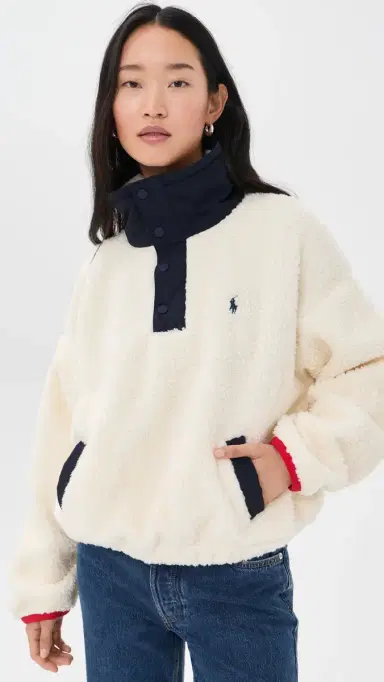 Polo Ralph Lauren Polo Bear Fleece Funnel Neck Pullover clubhouse cream multi | Thumbnail 3 Polo Ralph Lauren Polo Bear Fleece Funnel Neck Pullover clubhouse cream multi | Thumbnail 3
