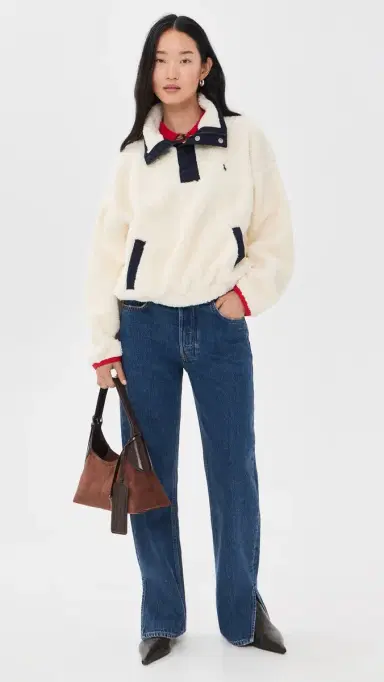 Polo Ralph Lauren Polo Bear Fleece Funnel Neck Pullover clubhouse cream multi | Thumbnail 5 Polo Ralph Lauren Polo Bear Fleece Funnel Neck Pullover clubhouse cream multi | Thumbnail 5