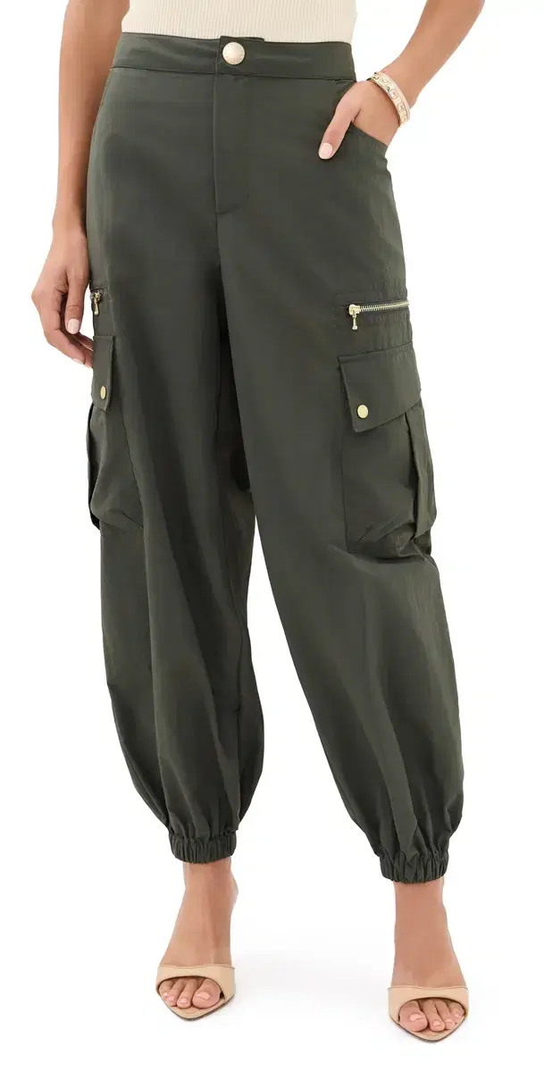 L'Agence Greer Balloon Cargo Jogger Pants Ash Olive
