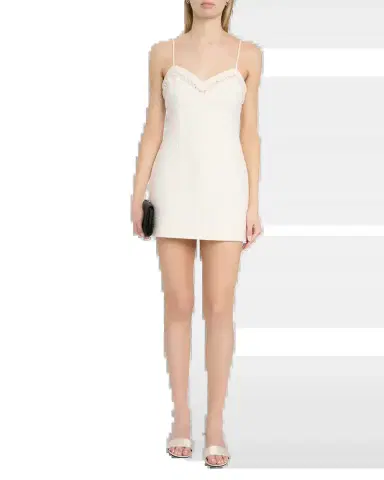 LoveShackFancy Sue Embellished Wool-Blend Mini Dress | Thumbnail 6