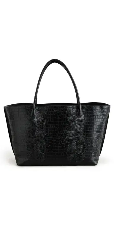 LIÉ STUDIO The Eva Weekend Tote Black Croc One Size | Thumbnail 1