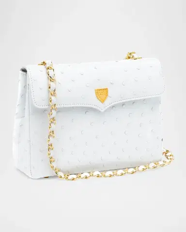 Lana Marks Medium Ostrich Leather Shoulder Bag | Thumbnail 2