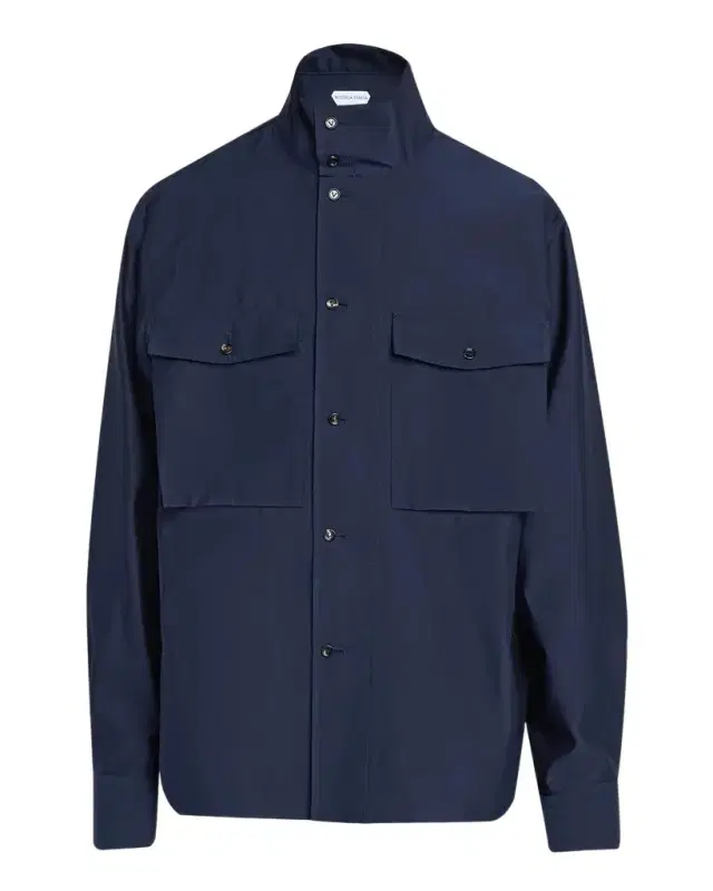 Bottega Veneta Men's Washed Cotton and Silk Overshirt