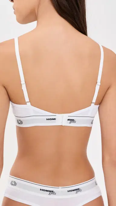 Hommegirls x Fruit of The Loom Triangle Bra 3 Pack Stripe Heather Grey/White | Thumbnail 4 Hommegirls x Fruit of The Loom Triangle Bra 3 Pack Stripe Heather Grey/White | Thumbnail 4