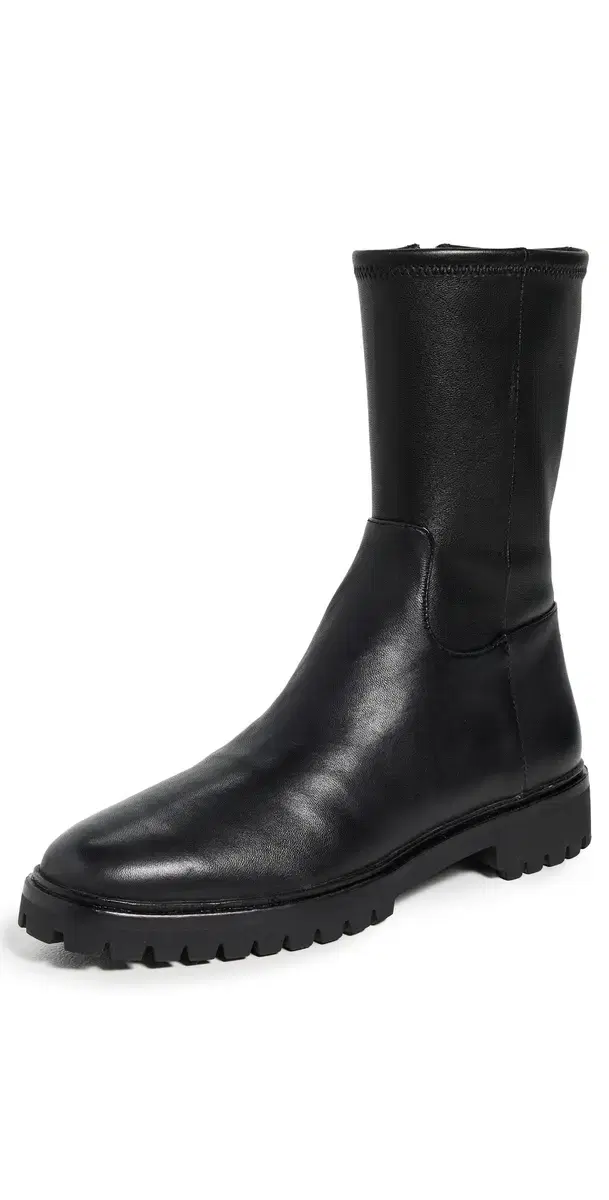 Loeffler Randall Danny 3mm Tall Ankle Lug Sole Boots Black
