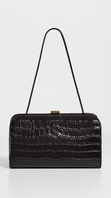 Loeffler Randall Zella Covered Frame Clutch Ebony One Size | Thumbnail 2 Loeffler Randall Zella Covered Frame Clutch Ebony One Size | Thumbnail 2