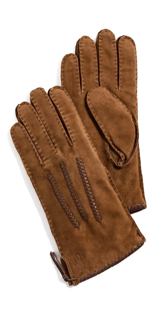 Polo Ralph Lauren Hand Stitched Gloves Tan