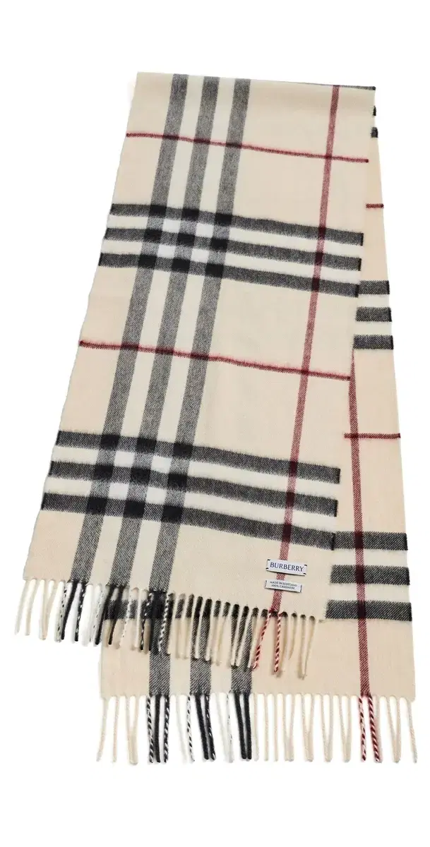Burberry Check Cashmere Scarf Stone One Size