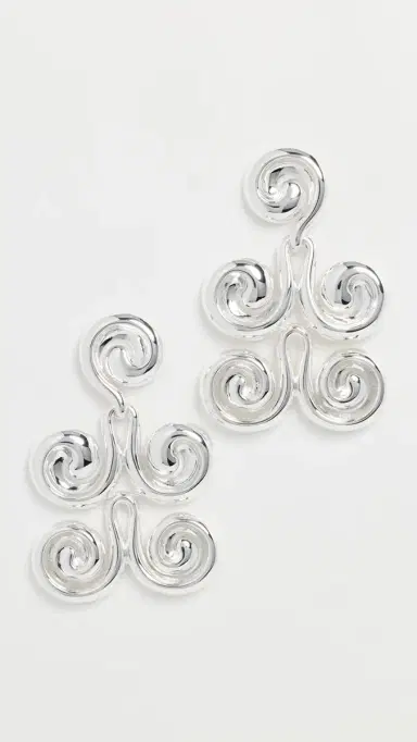 Jenny Bird Mega Nico Earrings High Polish Silver One Size | Thumbnail 2