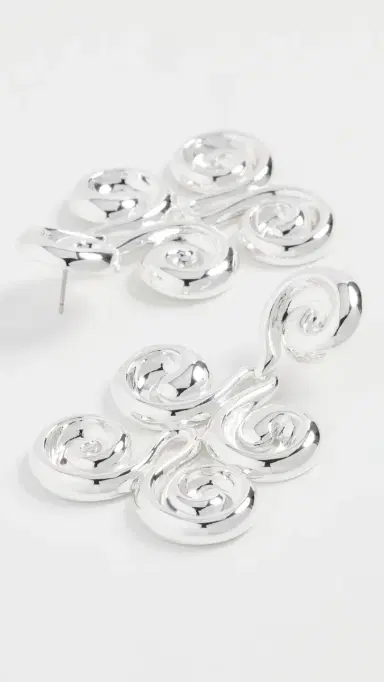 Jenny Bird Mega Nico Earrings High Polish Silver One Size | Thumbnail 4
