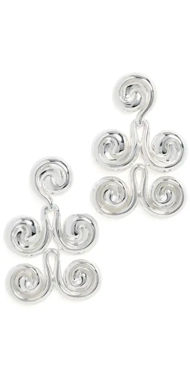 Jenny Bird Mega Nico Earrings High Polish Silver One Size | Thumbnail 1