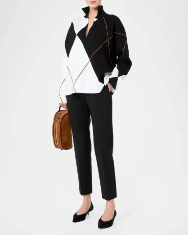 Max Mara Waist Strap Straight-Leg Ankle Trousers | Thumbnail 2