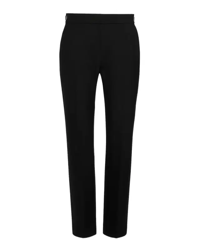 Max Mara Waist Strap Straight-Leg Ankle Trousers