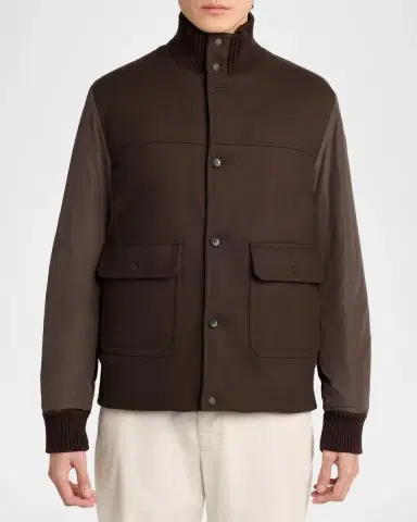 Moncler Men's Urvalis Hybrid Down Blouson Jacket | Thumbnail 4 Moncler Men's Urvalis Hybrid Down Blouson Jacket | Thumbnail 4