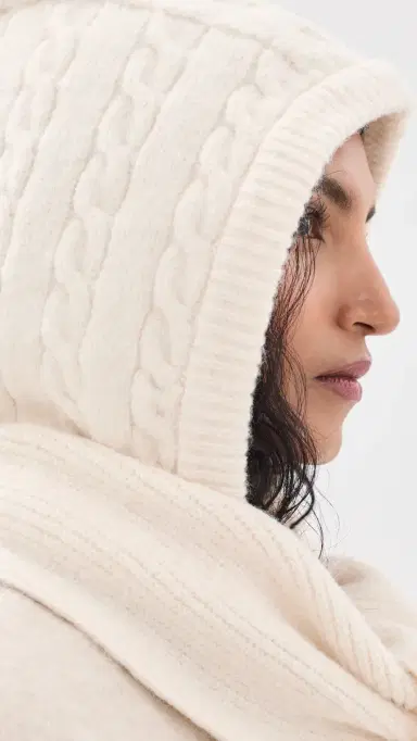 Hat Attack Cable Hooded Scarf | Thumbnail 6