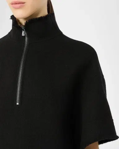 Max Mara Short-Sleeve Wool Zip Mini Dress | Thumbnail 5 Max Mara Short-Sleeve Wool Zip Mini Dress | Thumbnail 5