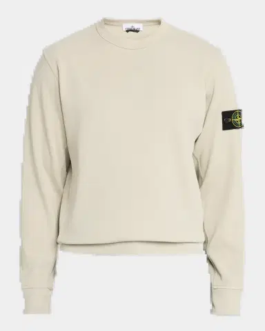 Stone Island Men's Cotton Micro-Rib Crewneck Sweater | Thumbnail 2