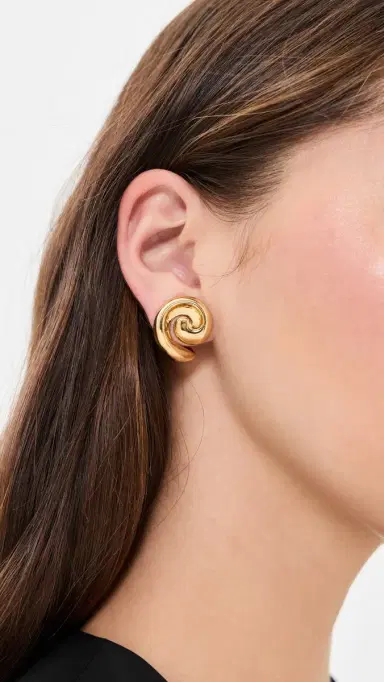 Jenny Bird Gio Earrings High Polish Gold One Size | Thumbnail 3