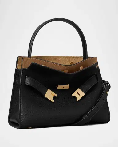 Tory Burch Lee Radziwill Petite Leather Top Handle Bag | Thumbnail 3