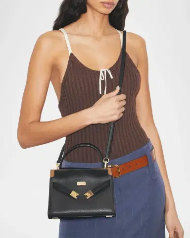 Tory Burch Lee Radziwill Petite Leather Top Handle Bag | Thumbnail 6