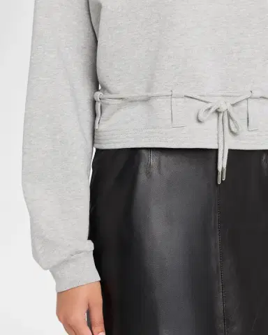 Dries Van Noten Belted Crop Crewneck Sweatshirt | Thumbnail 5