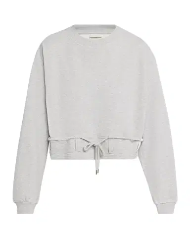 Dries Van Noten Belted Crop Crewneck Sweatshirt | Thumbnail 1