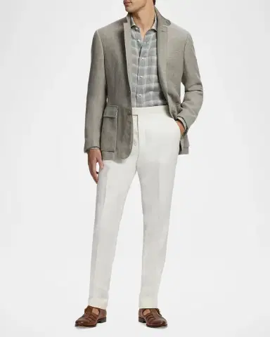 Ralph Lauren Purple Label Men's Hadley Hand-Tailored Textured Single-Breasted Sport Coat | Thumbnail 2
