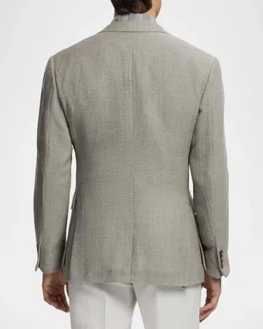 Ralph Lauren Purple Label Men's Hadley Hand-Tailored Textured Single-Breasted Sport Coat | Thumbnail 3