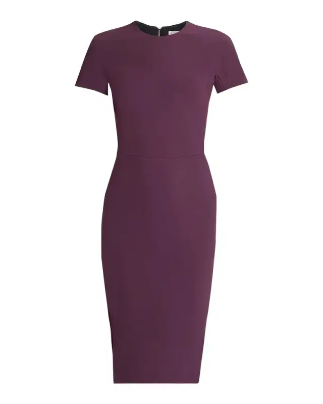 Victoria Beckham Fitted Wool Midi Dress