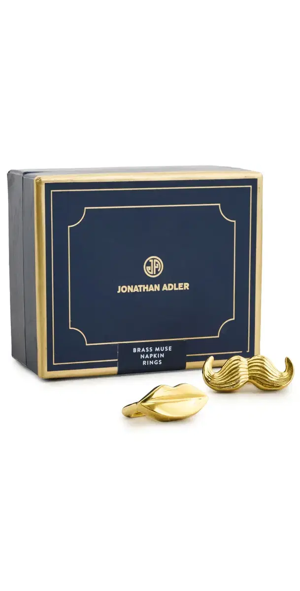 Jonathan Adler Brass Muse Napkin Rings