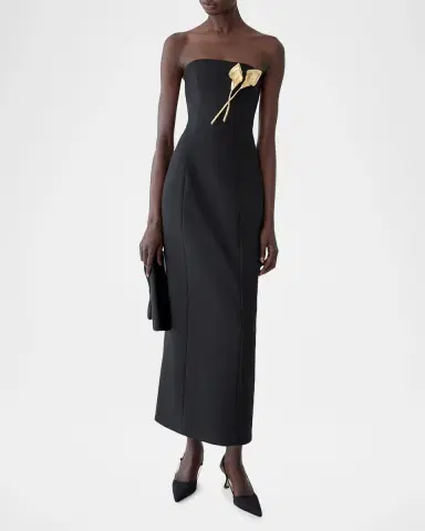 Carolina Herrera Calla Lily Strapless Column Gown | Thumbnail 4
