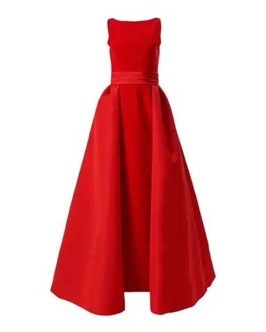 Carolina Herrera Sleeveless Boatneck Silk Overskirt Column Gown | Thumbnail 1