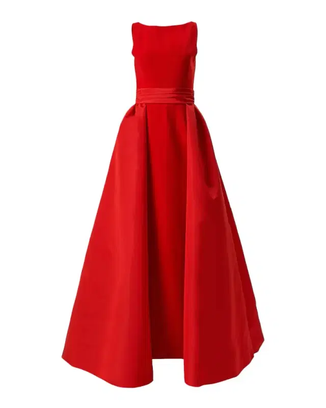 Carolina Herrera Sleeveless Boatneck Silk Overskirt Column Gown