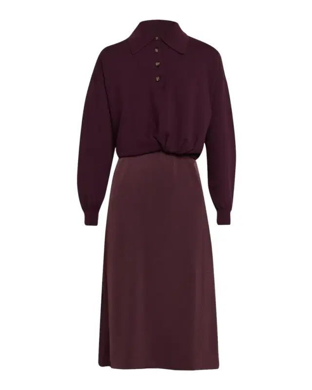 3.1 Phillip Lim Ultra-Fine Merino Wool Combo Dress