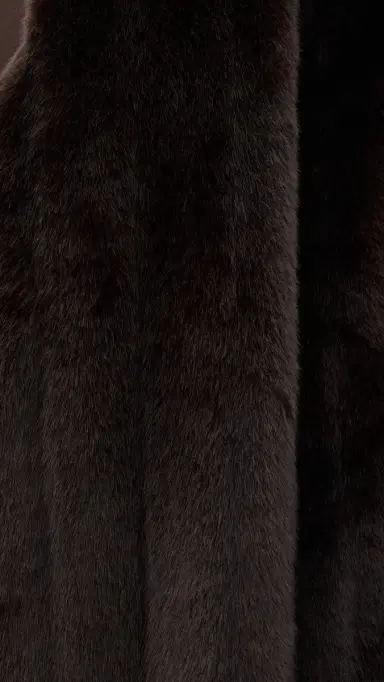 Source Unknown Dhanila Faux Fur Coat Brown M/L | Thumbnail 6