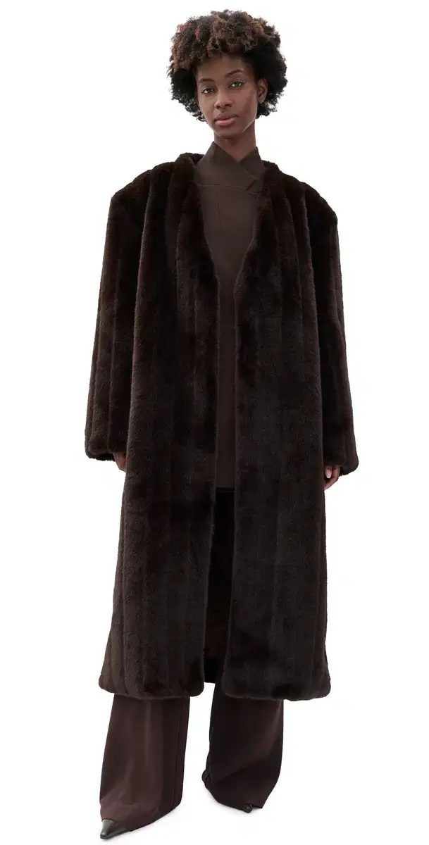 Source Unknown Dhanila Faux Fur Coat Brown M/L