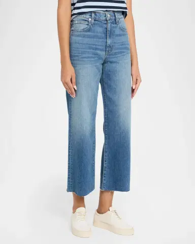 SLVRLAKE Grace High-Rise Wide-Leg Crop Jeans | Thumbnail 4