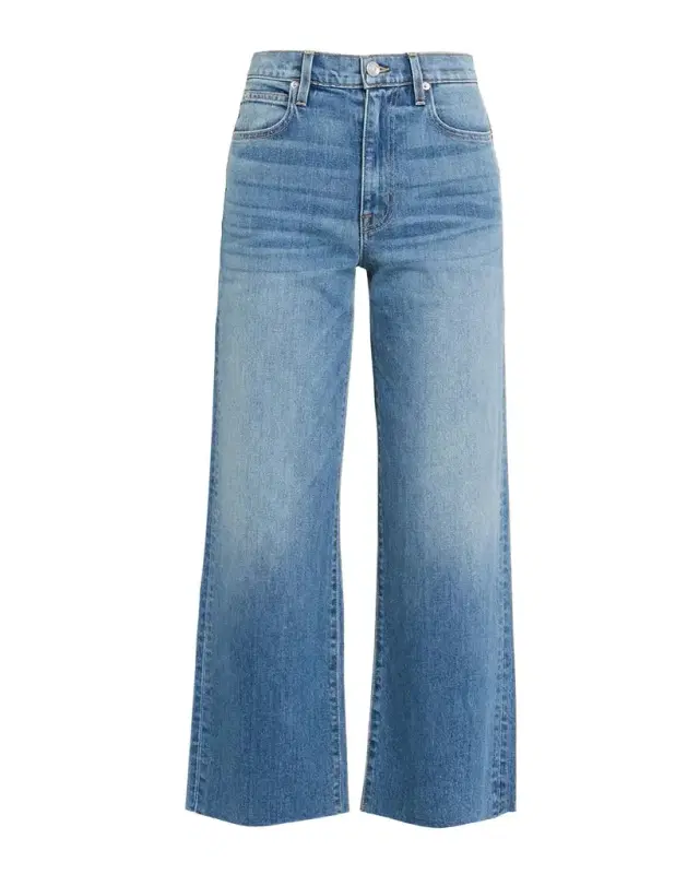 SLVRLAKE Grace High-Rise Wide-Leg Crop Jeans
