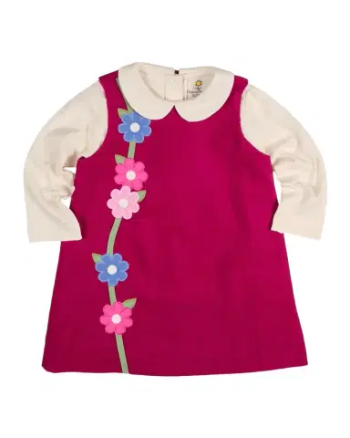 Florence Eiseman Girl's Collared Shirt & Corduroy Dress Set, Size 2T-6 | Thumbnail 1